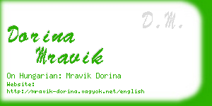 dorina mravik business card